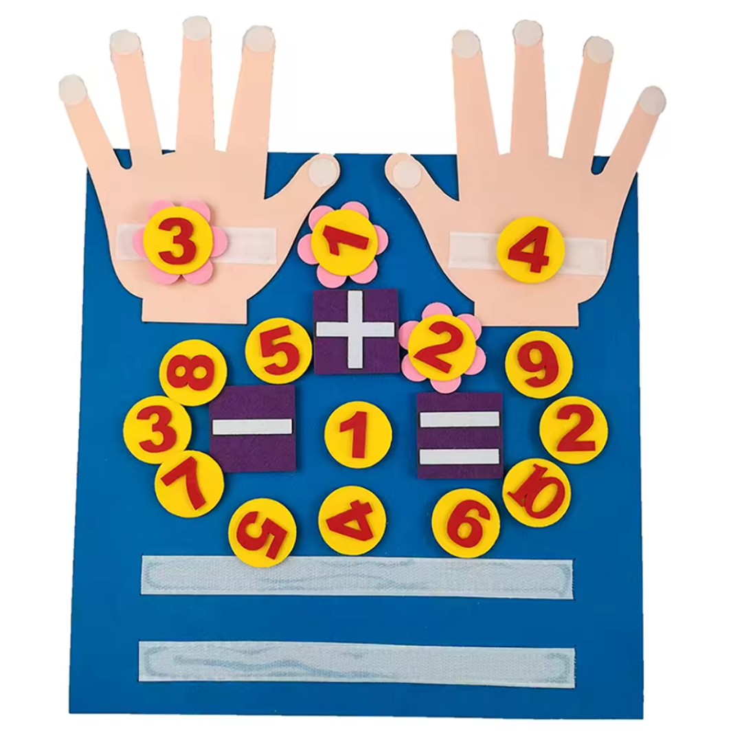 Kids Montessori Felt Finger Numbers Math Toys: Educational Board for Toddlers