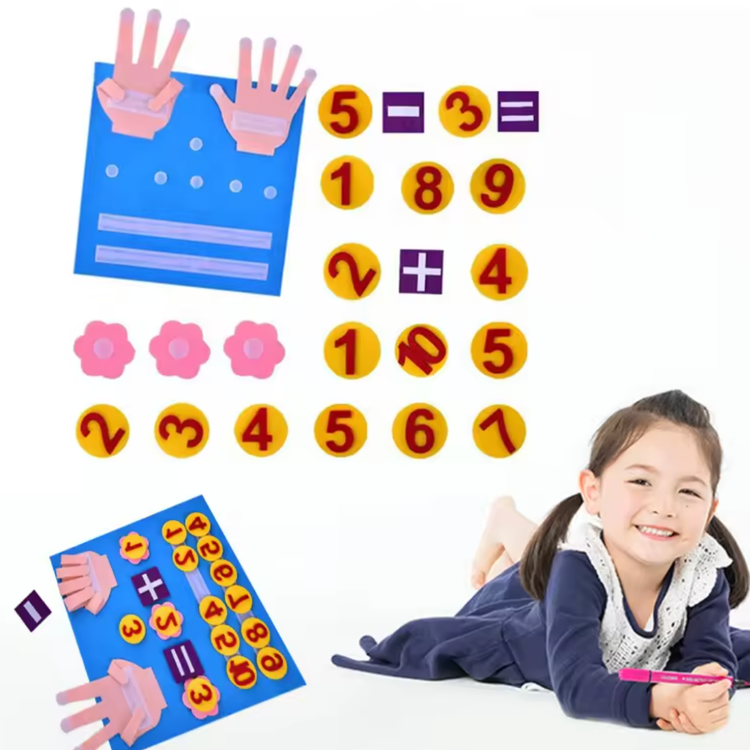 Kids Montessori Felt Finger Numbers Math Toys: Educational Board for Toddlers