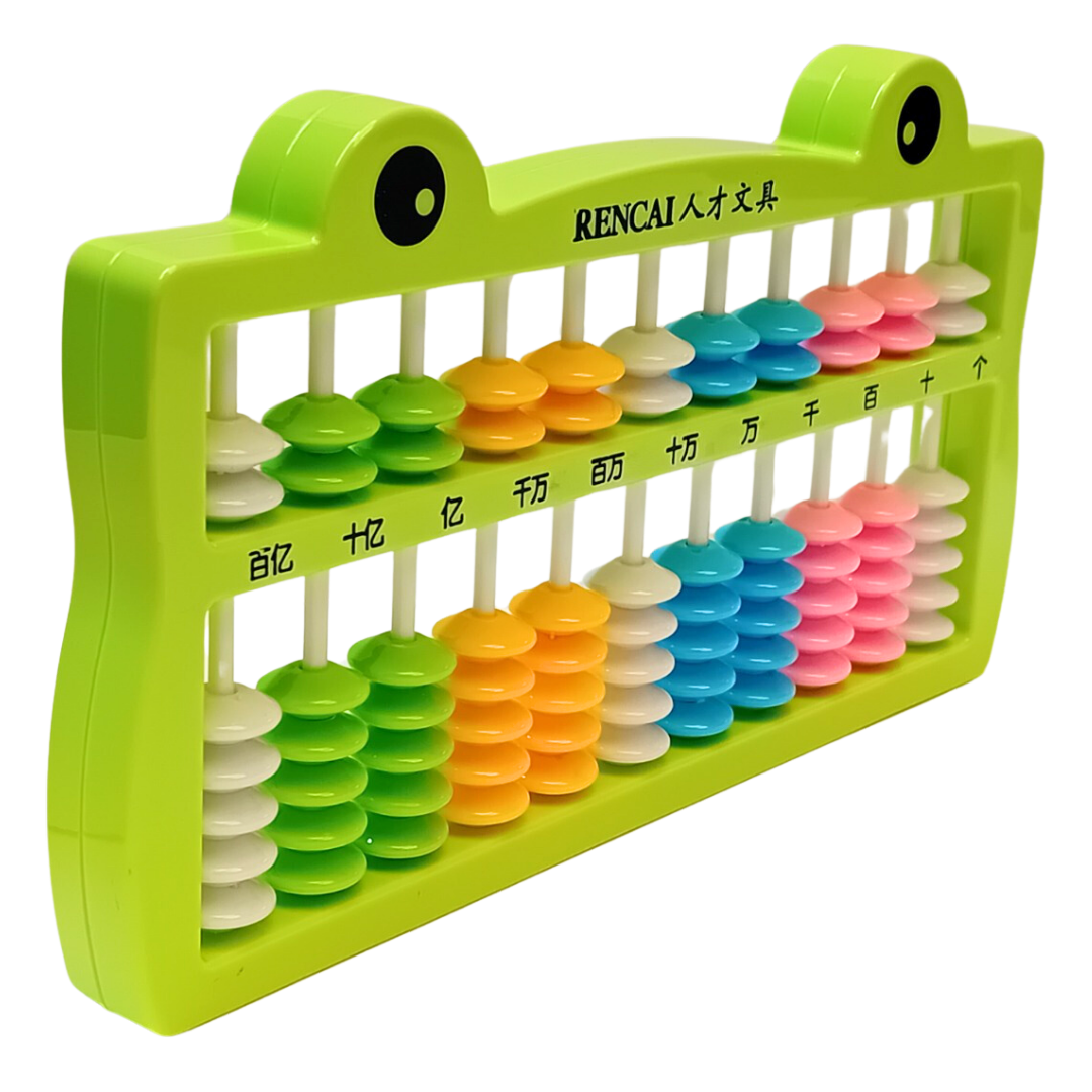 Cartoon Math Educational Abacus with Colorful Beads: 11 Column Abacus Multifunctional Math Teaching AIDS