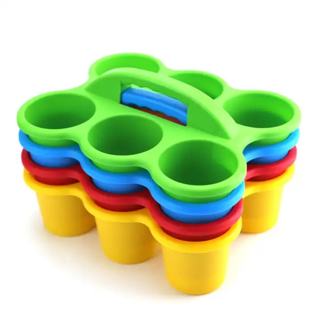 Classroom, Office, and Art Tools Storage Caddies 4 Pcs 6 Cups Fun Learning Store