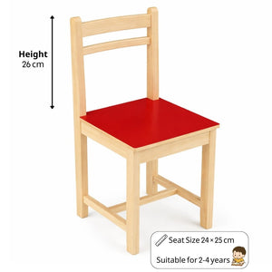 Classic Plus Wooden Children’s Chair – Vibrant Red Color - Fun Learning Store