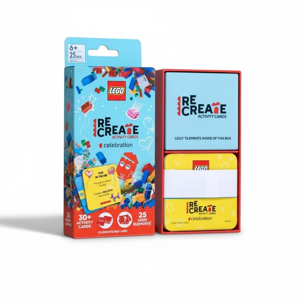 LEGO® Re-Create Activity Cards – Celebration Edition with 25 Bricks + – Fun Learning Store