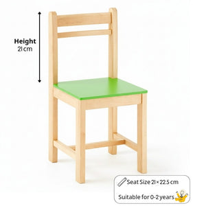 Wooden Children’s Chair Classic Plus Design – Vibrant Green for Lively Learning Spaces - Fun Learning Store