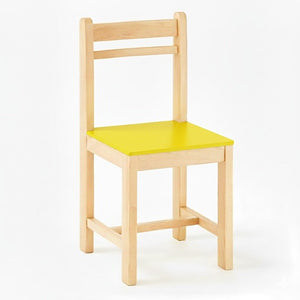 Wooden Children’s Chair Classic Plus Design – Vibrant Yellow - Fun Learning Store