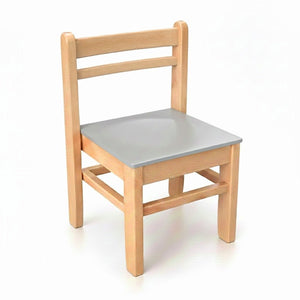 Wooden Children’s Chair Classic S Design – Grey Finish - Fun Learning Store