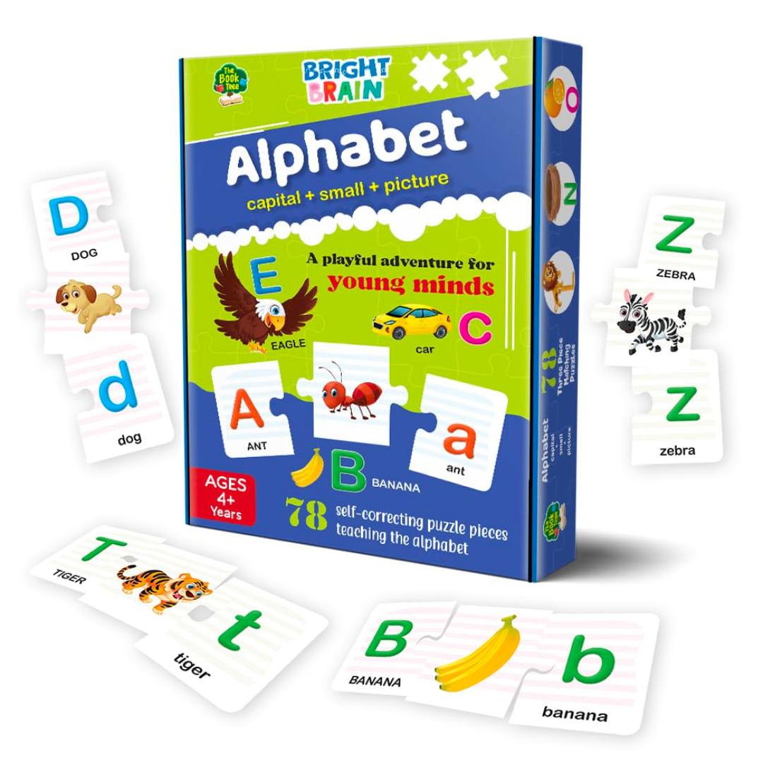 لغز شجرة الكتاب "كبير وصغير" للأبجدية - 78 قطعة، للأطفال في مرحلة ما قبل المدرسة، لعبة تعليمية لتعلم الأبجدية والحروف، هدايا للأطفال في الفئة العمرية من 3 إلى 6 سنوات.
