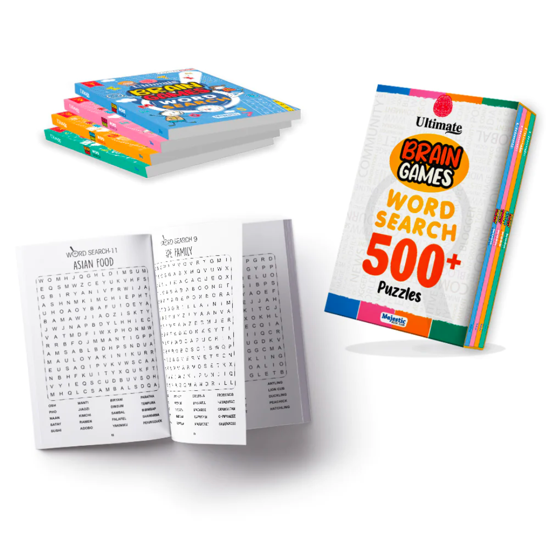 THE ULTIMATE BRAIN GAMES- WORD SEARCH FOR CHILDREN: SET OF 4 BOOKS BRAIN BOOSTER ACTIVITY FOR KIDS MORE THAN 400 WORD SEARCH ACTIVITIES