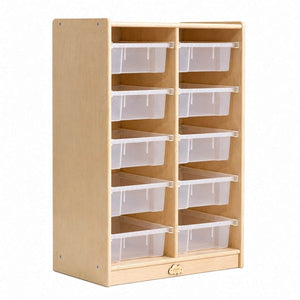 10 Tray Storage Cabinet 61.5x45x92 cm: Ample Organization and Smart Storage for Kids! - Fun Learning Store