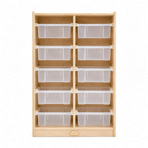 10 Tray Storage Cabinet 61.5x45x92 cm: Ample Organization and Smart Storage for Kids! - Fun Learning Store