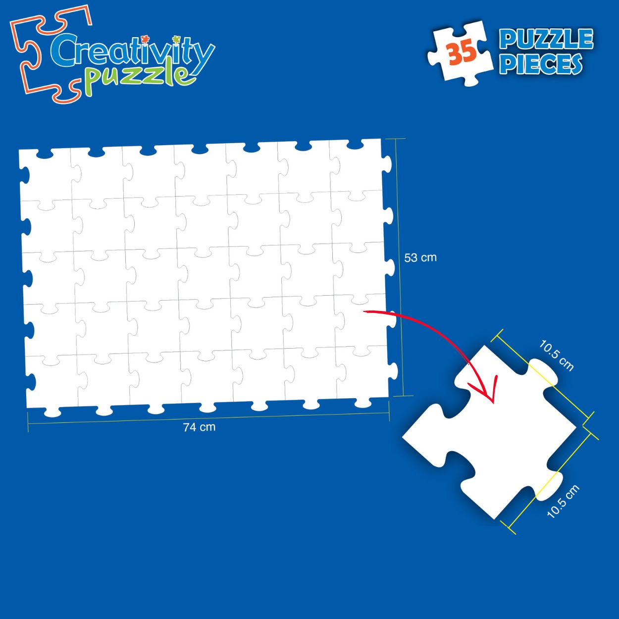 Creativity Puzzle (Non Erasable) White Blank Puzzle