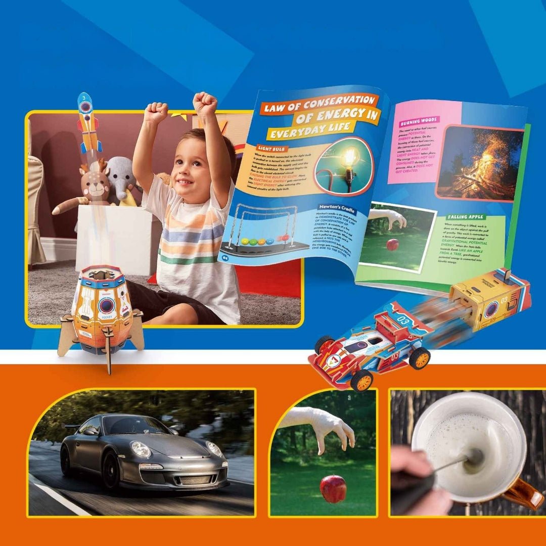 2 in 1: Blast - Off Rocket & Racing Car – Double the Action, Double the Fun! - Fun Learning Store