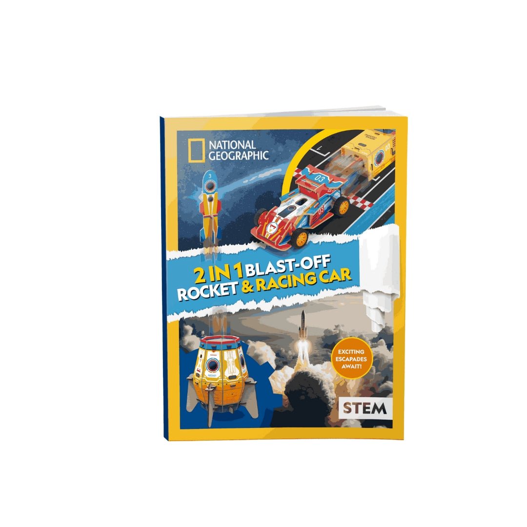 2 in 1: Blast - Off Rocket & Racing Car – Double the Action, Double the Fun! - Fun Learning Store
