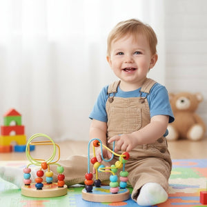 2 - in - 1 Wooden Bead Maze Set – Fun & Educational Sensory Toy for Toddlers - Fun Learning Store