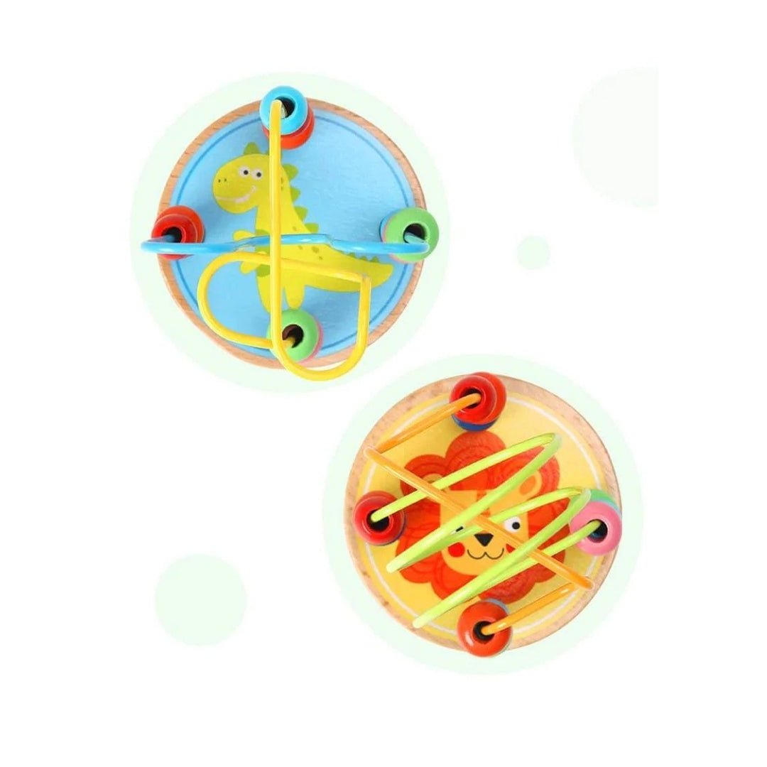 2 - in - 1 Wooden Bead Maze Set – Fun & Educational Sensory Toy for Toddlers - Fun Learning Store