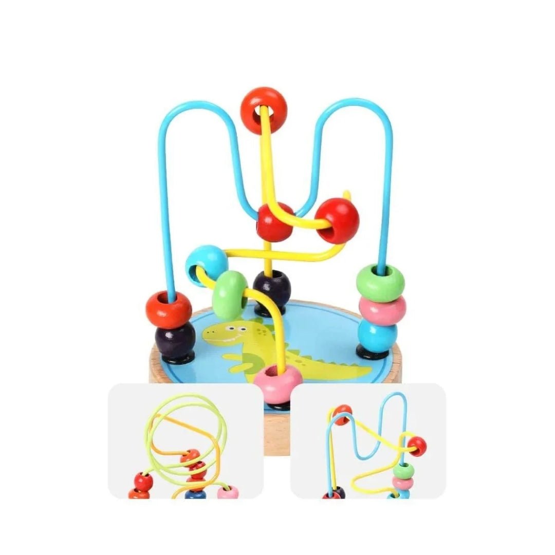 2 - in - 1 Wooden Bead Maze Set – Fun & Educational Sensory Toy for Toddlers - Fun Learning Store