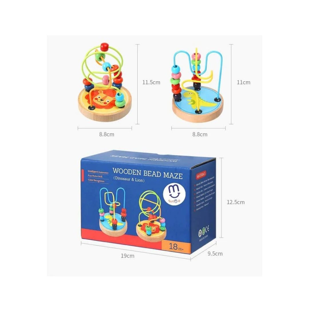 2 - in - 1 Wooden Bead Maze Set – Fun & Educational Sensory Toy for Toddlers - Fun Learning Store