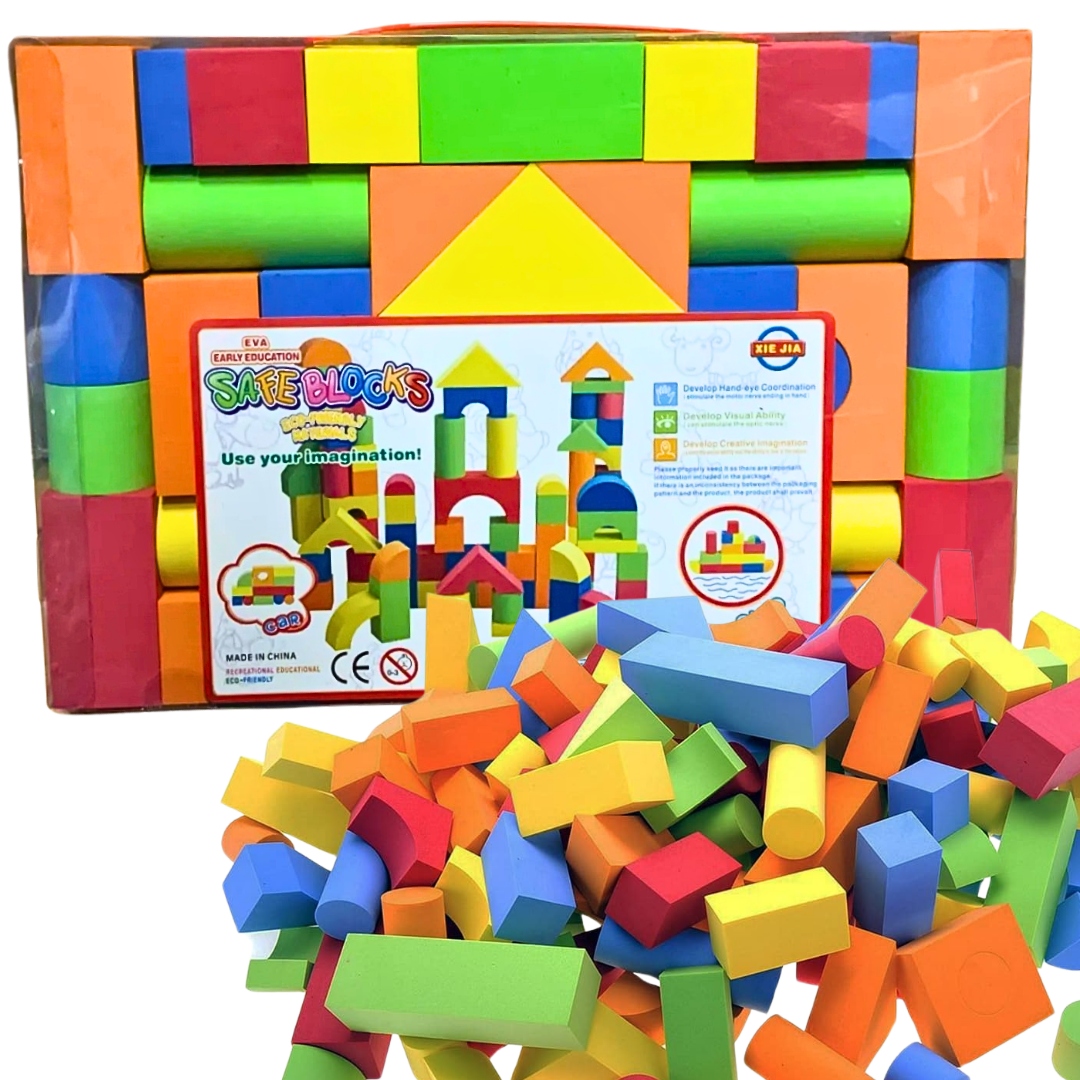Unlock Endless Creativity with Our 131 Piece Foam Building Blocks Set for Toddlers