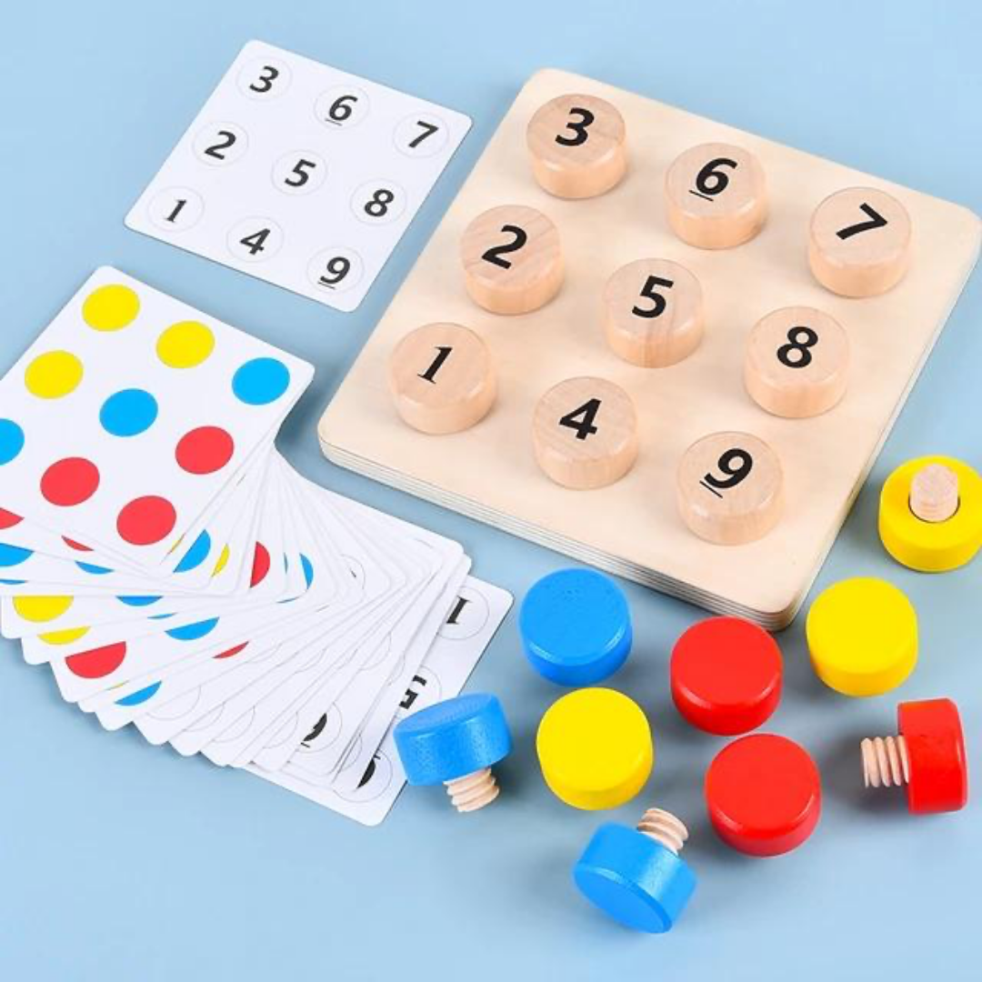 Wooden Montessori Toys Screw Bolt Baby Fine Motor Skills Tool Daycare Game Screw Pair Jigsaw Puzzle Children Early Learning Aids