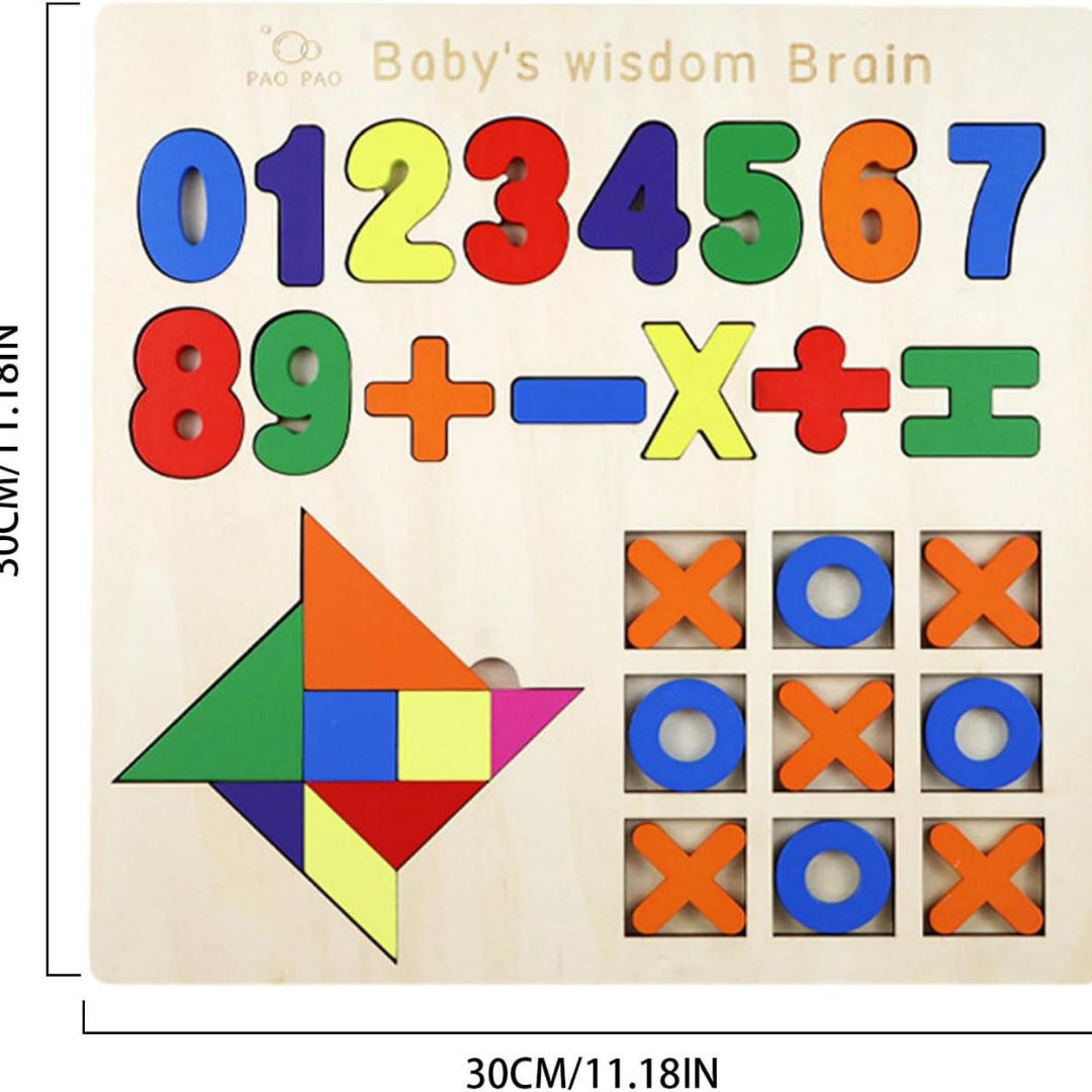 Number Puzzles for Toddlers: Educational Wooden Learning Set