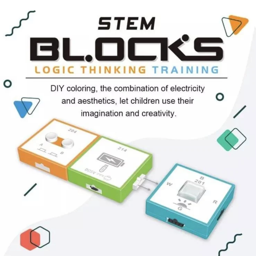 STEM Physical Science Experiment Electronic Building Blocks Logical Thinking Training circuit kit Set Educational Toys Children