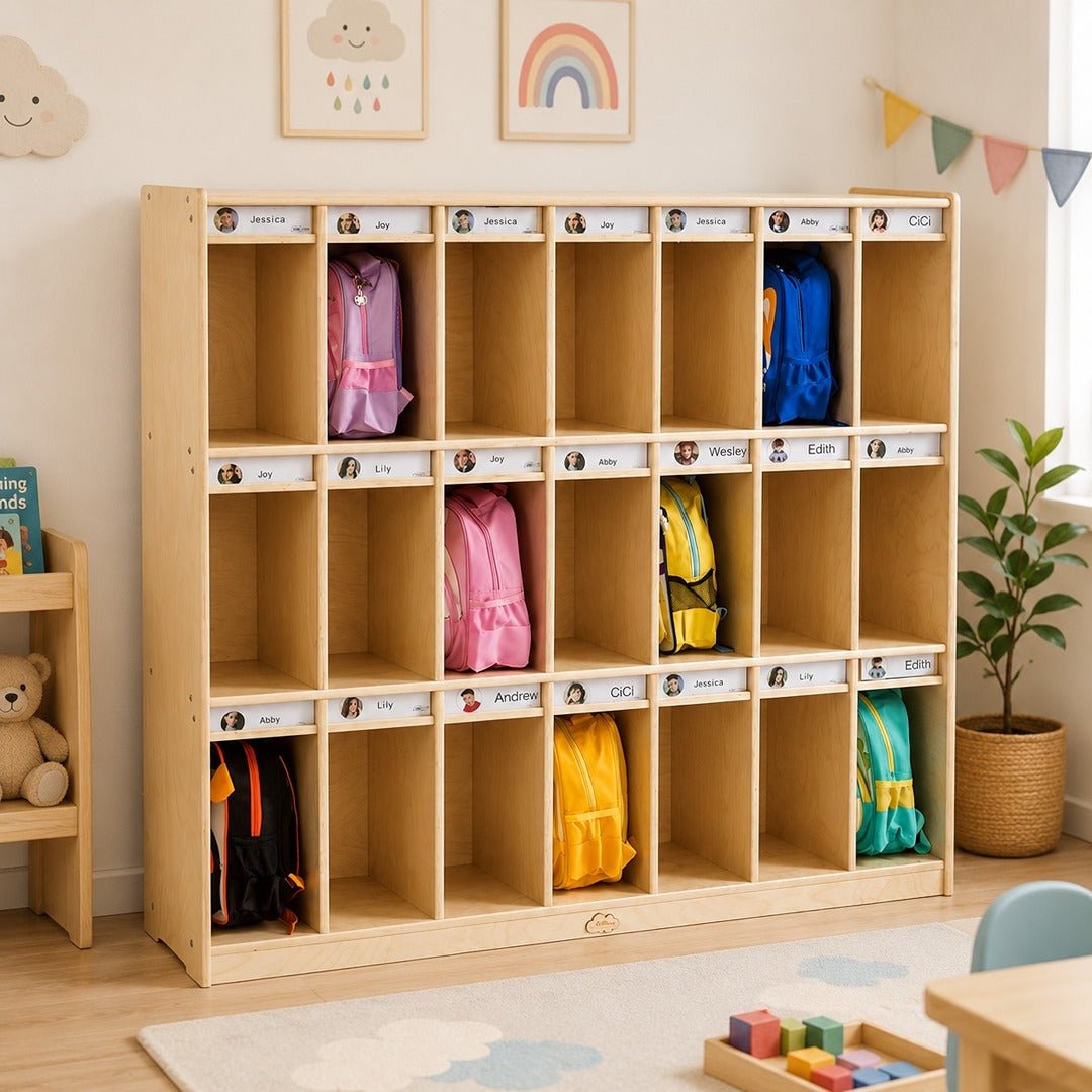 21-Cubby Schoolbag Cabinet: The Ultimate Classroom Storage Solution - Fun Learning Store