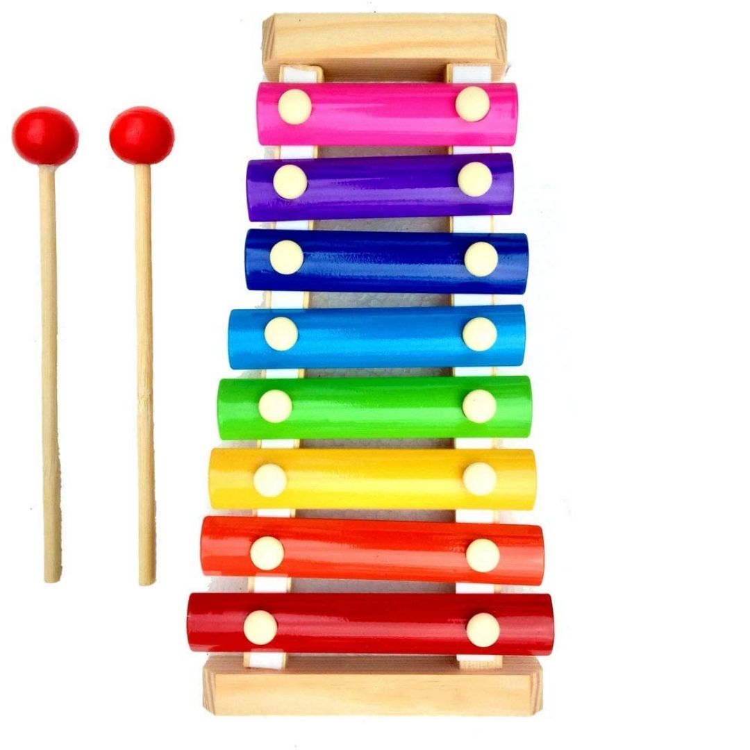 Xylophone Children's Musical Instruments Toy Wooden 8 Keys Hand Knock with Mallets Preschool Educational Toys
