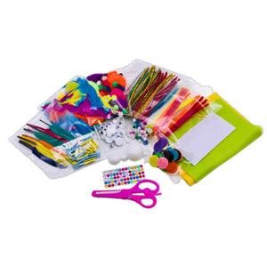 280 Pieces DIY Art Crafts Set: Pipe Cleaners, Felt, Pompom, and Handicraft Supplies - Fun Learning Store