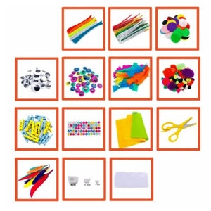 280 Pieces DIY Art Crafts Set: Pipe Cleaners, Felt, Pompom, and Handicraft Supplies - Fun Learning Store