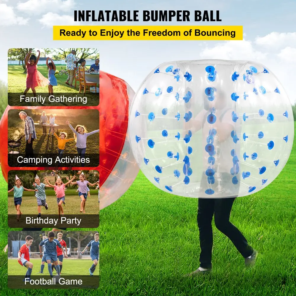 Inflatable Bumper Ball - 1.2M Bubble Soccer for Kids and Teens - Set of 2pcs