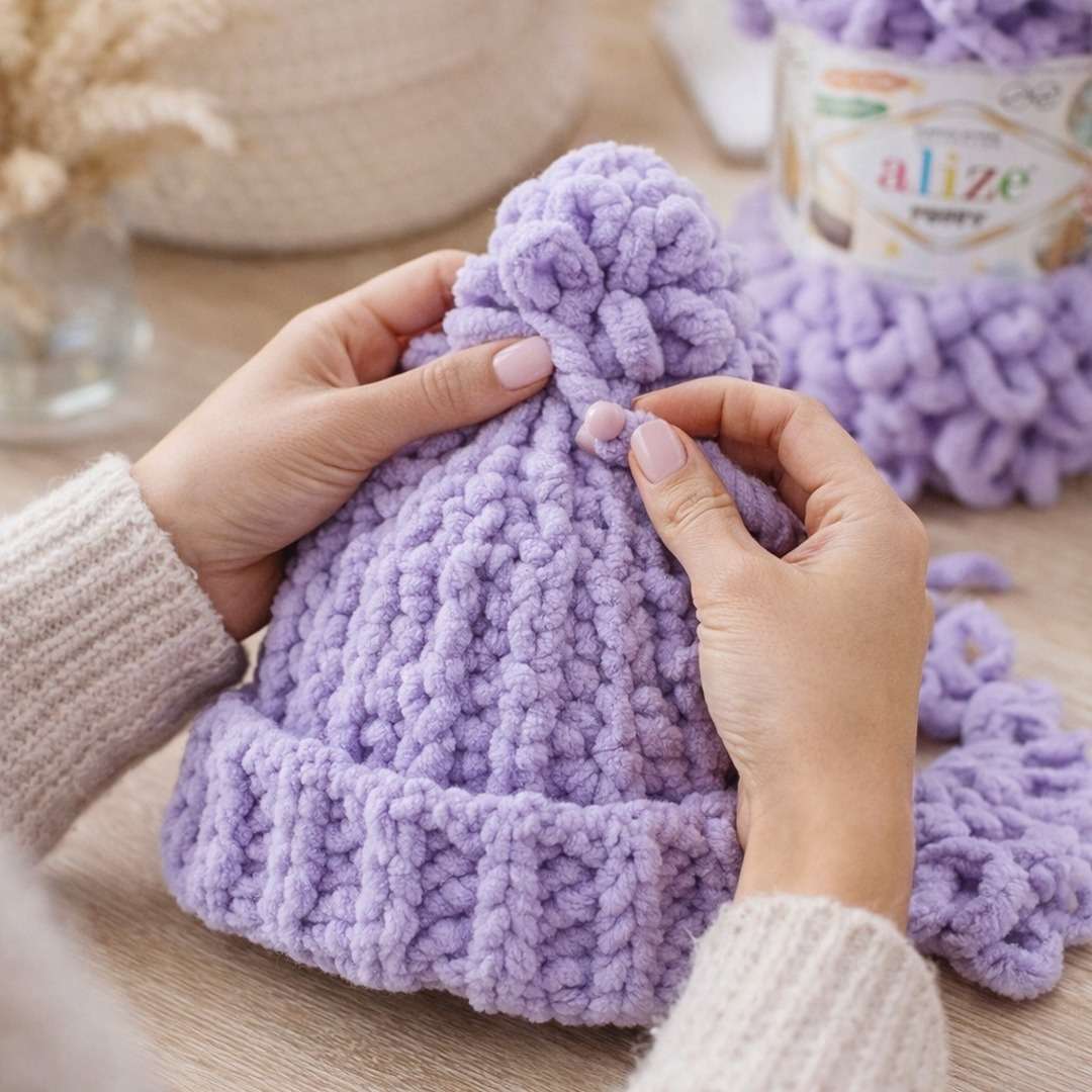 2Pcs Puffy Yarn – No Needles, No Hook | 100% Micro Polyester - Fun Learning Store