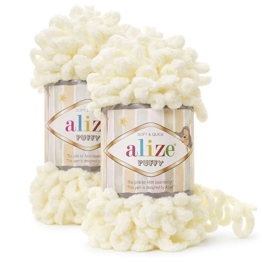 2Pcs Puffy Yarn – No Needles, No Hook | 100% Micro Polyester - Fun Learning Store