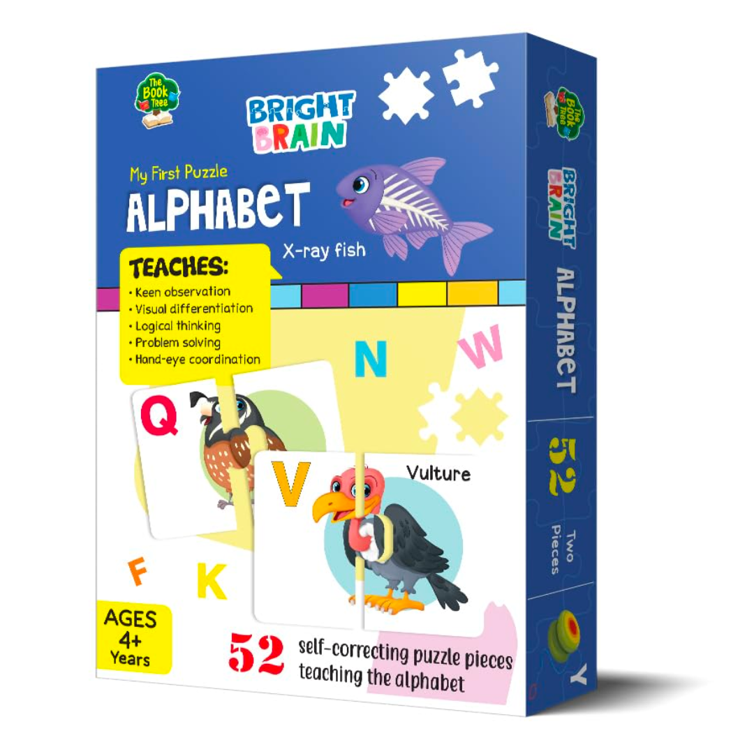 The Book Tree Alphabet Puzzle - 52 Piece Jigsaw Puzzle for Preschoolers, Educational Toy for Learning ABC and Letters, Gifts for Kids Ages 3 to 6