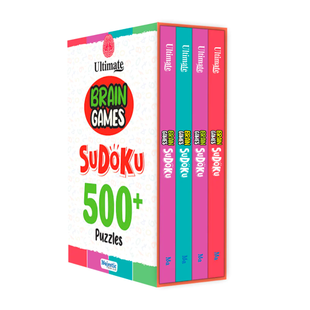 THE ULTIMATE BRAIN GAMES- SUDOKU FOR CHILDREN AND ADULTS: SET OF 4 BOOKS BRAIN BOOSTER ACTIVITY FOR KIDS MORE THAN 400 ACTIVITY VARYING LEVELS OF DIFFICULTY FROM EASY TO HARD
