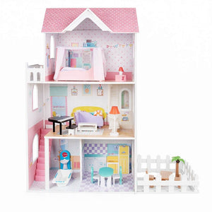 3 - Floor Wooden Dollhouse: A Grand Estate for Infinite Imagination! - Fun Learning Store