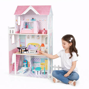 3 - Floor Wooden Dollhouse: A Grand Estate for Infinite Imagination! - Fun Learning Store