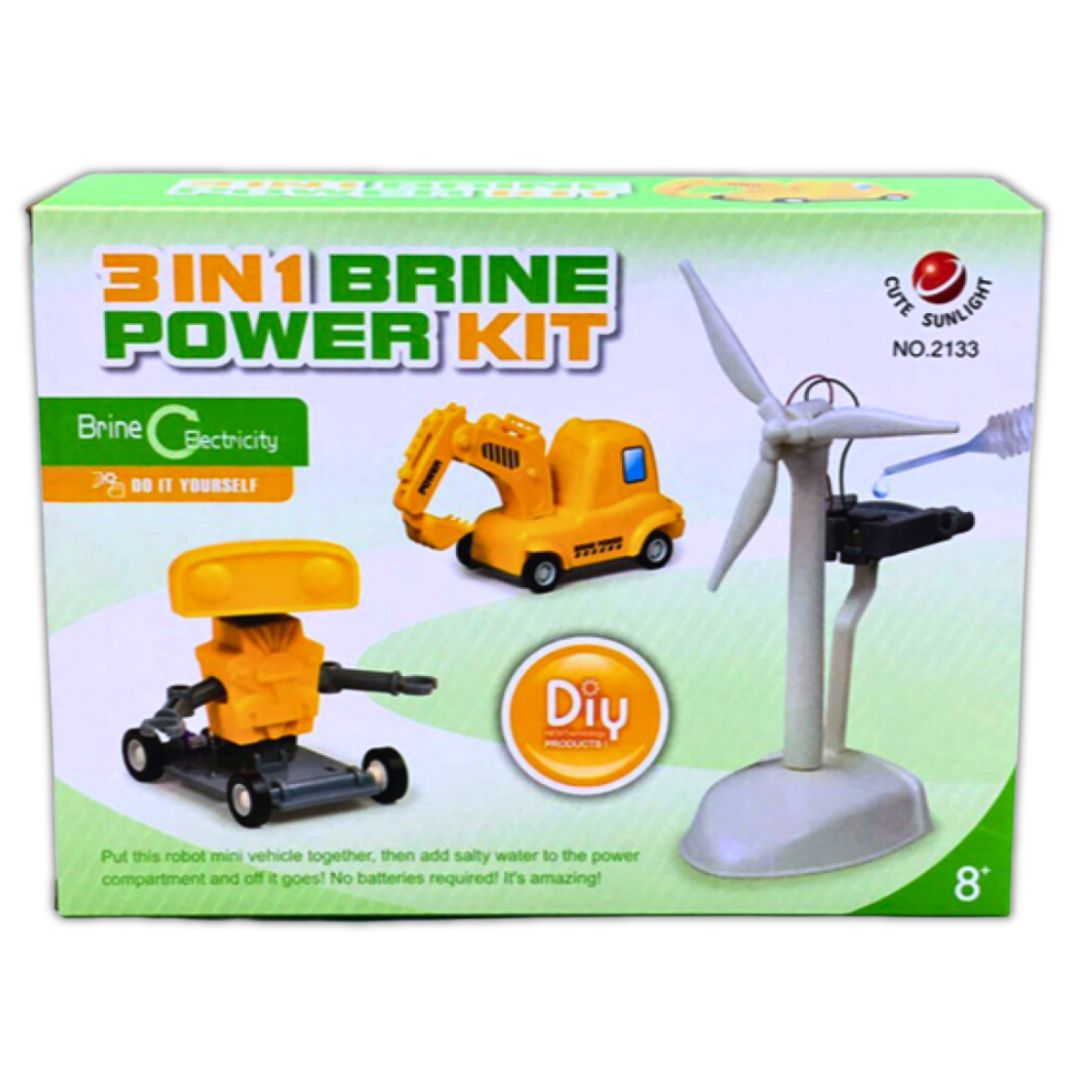 3 in 1 Brine Power Robots Kit - STEM Educational DIY Toy for Kids - Fun Learning Store