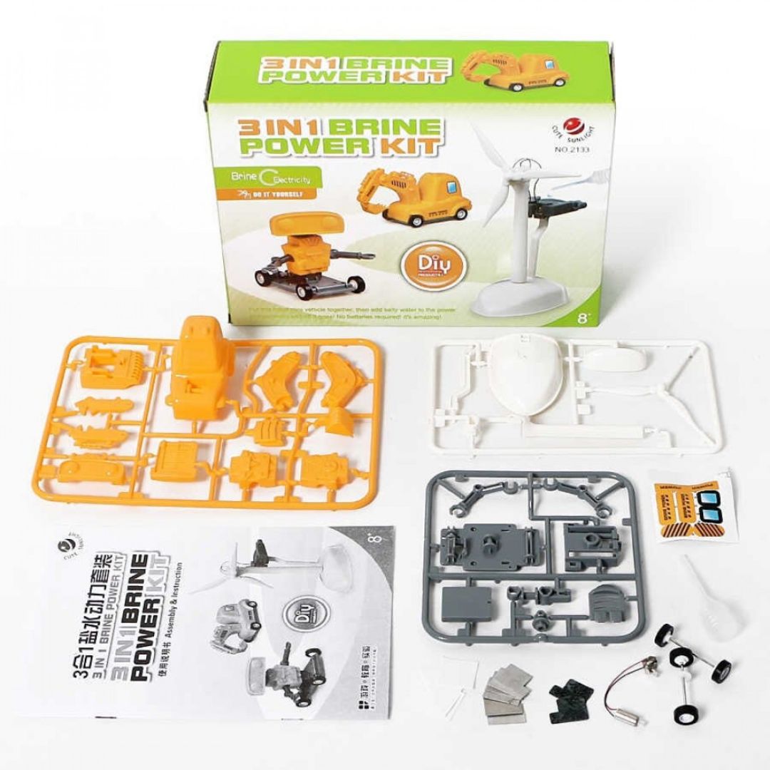 3 in 1 Brine Power Robots Kit - STEM Educational DIY Toy for Kids - Fun Learning Store