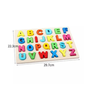 3 - in - 1 Wooden Learning Puzzle Set – Alphabet, Numbers & Shapes for Kids - Fun Learning Store