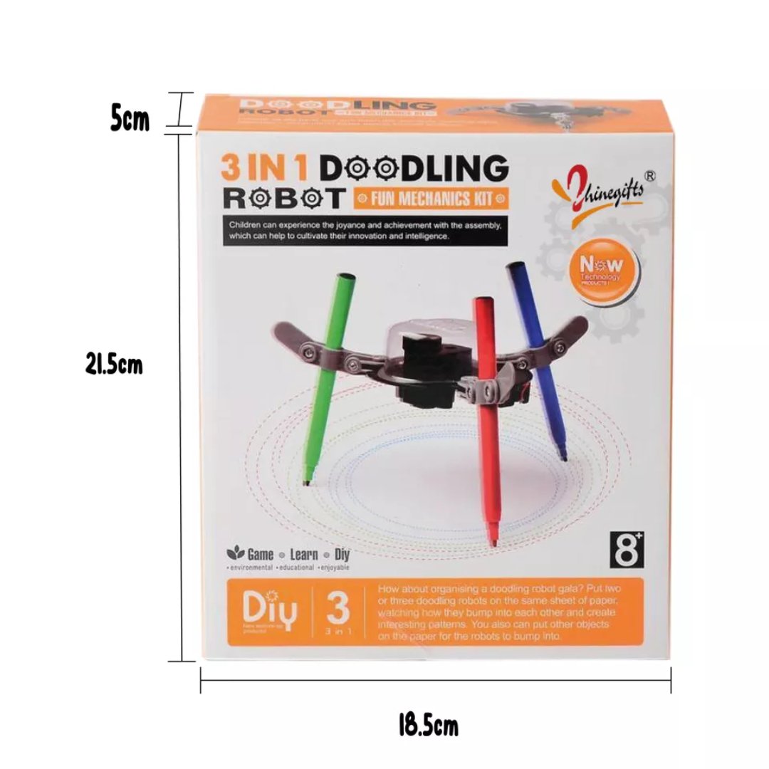 3 in1 Doodling Robot Fun Mechanics Kit. Great 3 in 1 Education Drawing Toy - Fun Learning Store