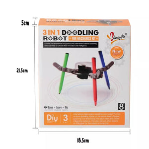 3 in1 Doodling Robot Fun Mechanics Kit. Great 3 in 1 Education Drawing Toy - Fun Learning Store