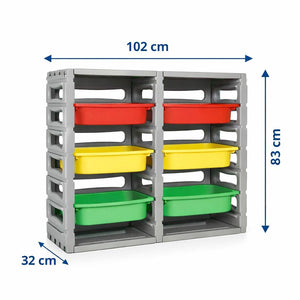 3 - Tier Discovery & Storage Station: 6 - Bin Multi - Purpose Organizer for Toys - Fun Learning Store