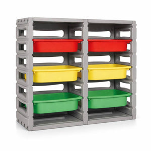3 - Tier Discovery & Storage Station: 6 - Bin Multi - Purpose Organizer for Toys - Fun Learning Store