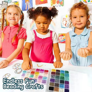 35000pcs 2mm Glass Seed Beads for Jewelry Making | 48 Colors | Supplies Kit for Crafting Necklaces & Bracelets - Fun Learning Store