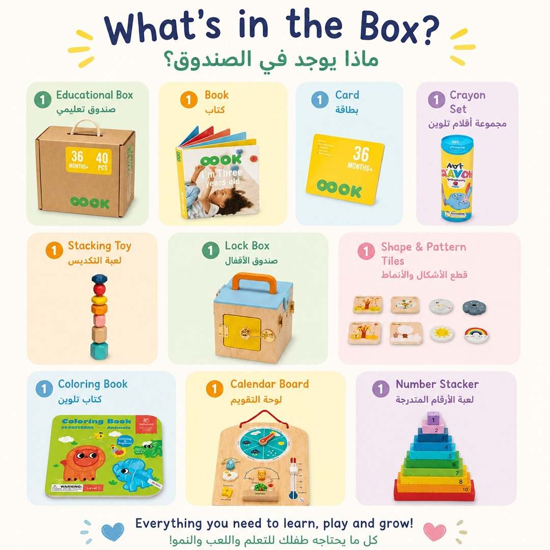 36m+ Educational Box | Montessori Sensory Learning Set for Kids 3+ - Fun Learning Store