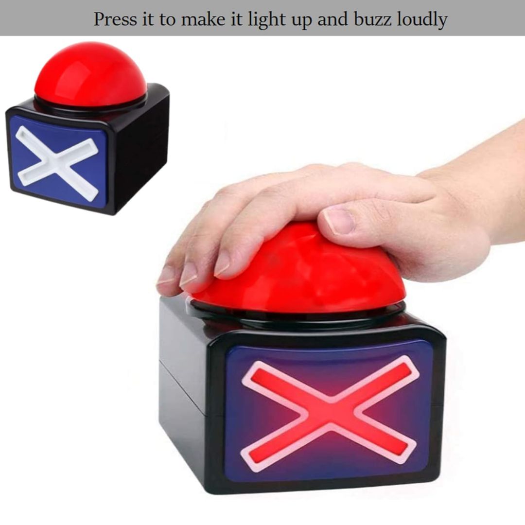 Game Answer Buzzer - 1 Pcs,  Game Buzzer with Lights and Sound Trivia Quiz Got Talent Buzzer - Buzzer Buttons for Game Show