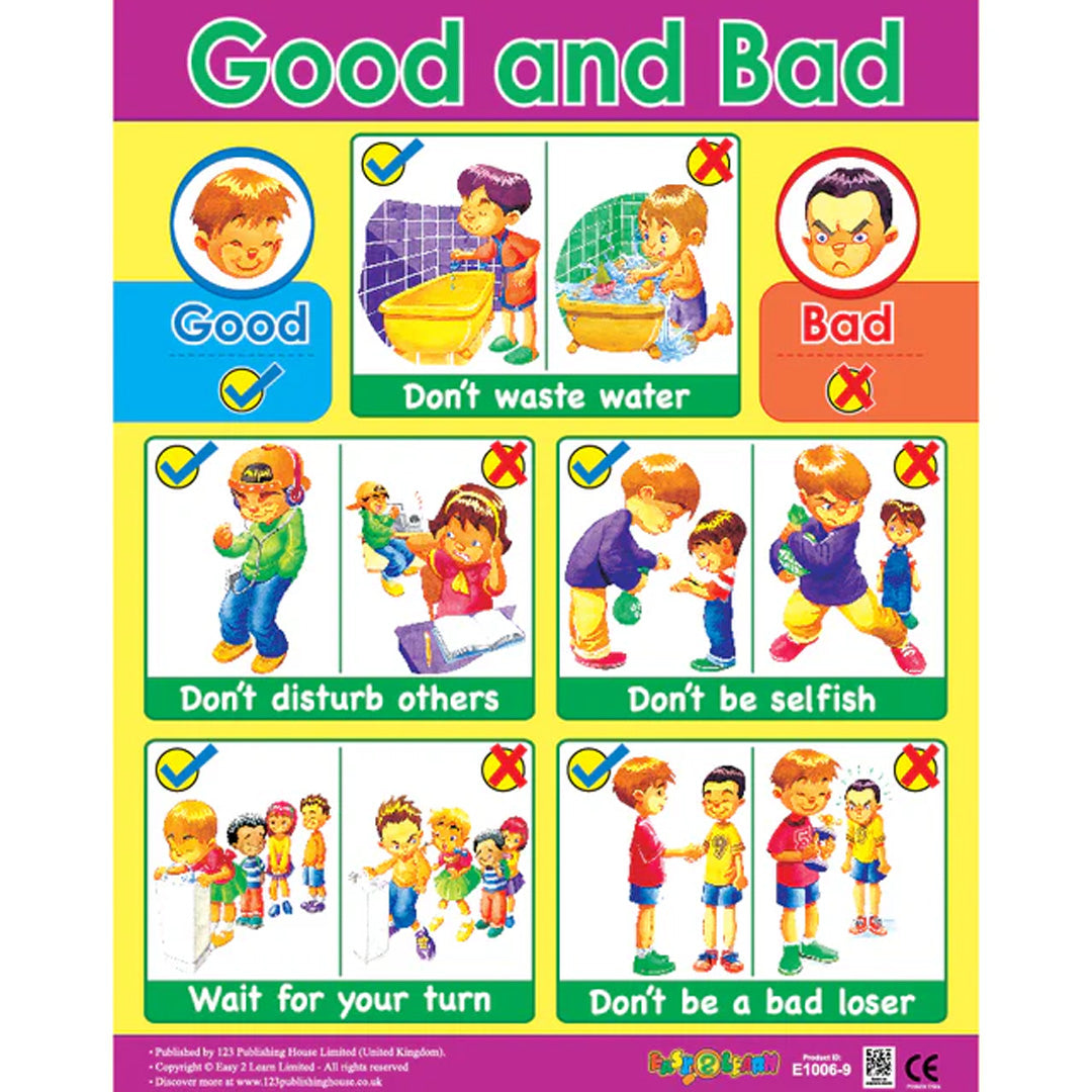 Good Manners Wall Chart Pack (6 Charts) – Teach Kids Positive Social Skills &Behavior