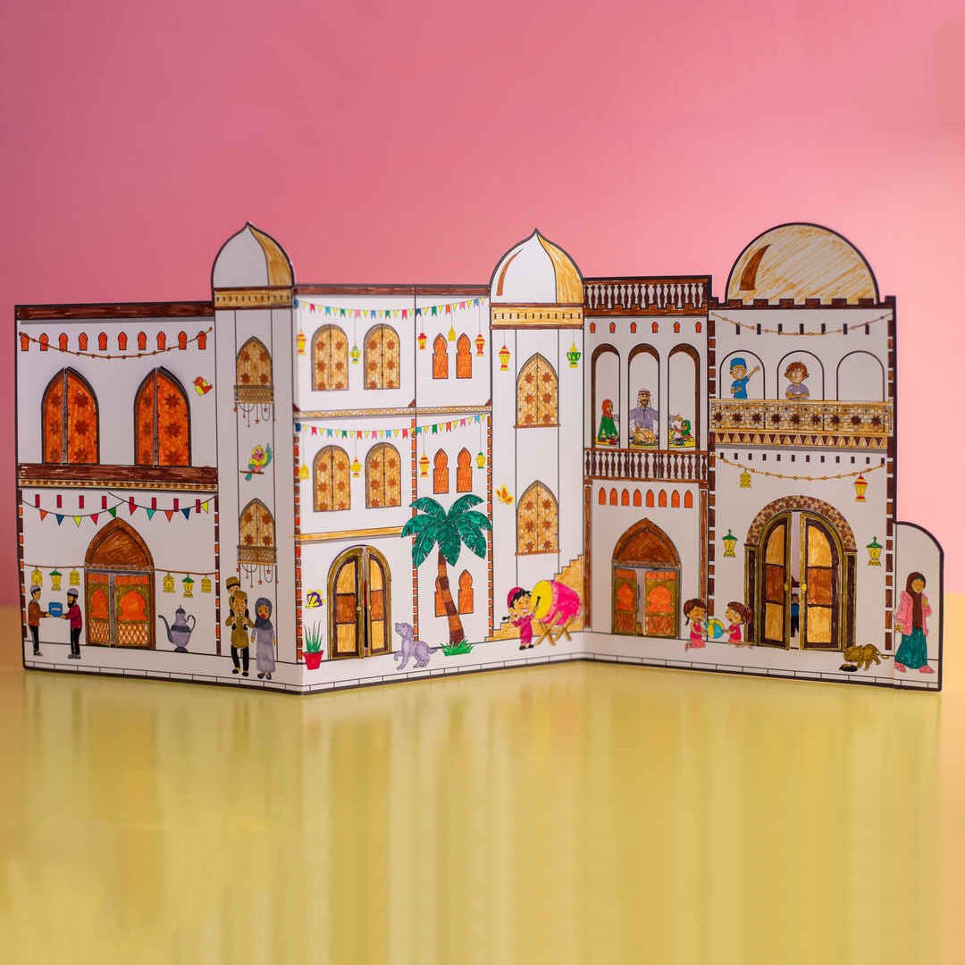 3D Paper Mosque: Build & Color Your Own Mosque - Fun Learning Store