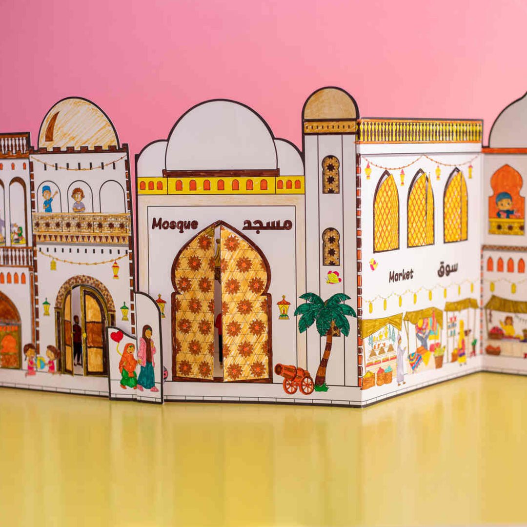 3D Paper Mosque: Build & Color Your Own Mosque - Fun Learning Store