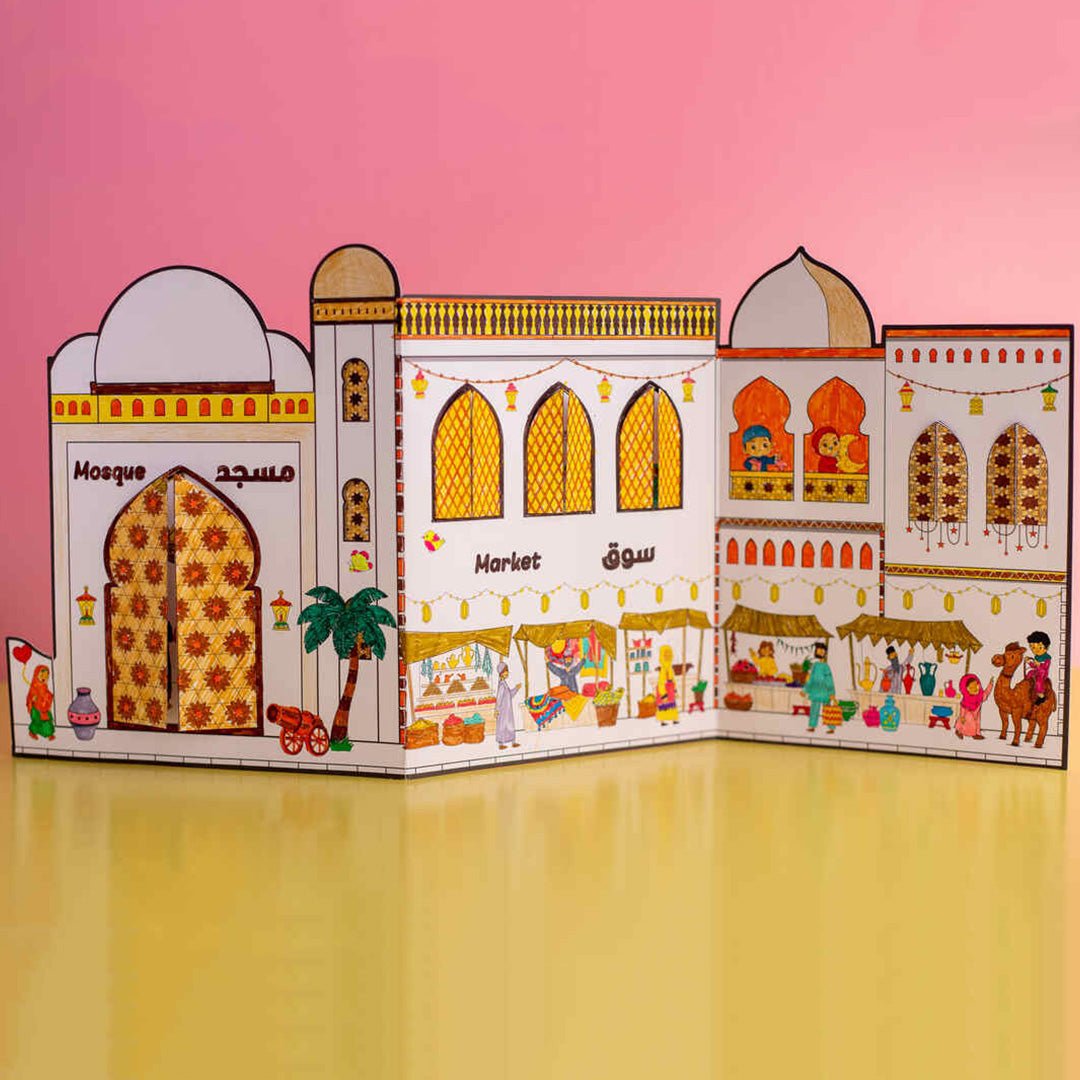 3D Paper Mosque: Build & Color Your Own Mosque - Fun Learning Store