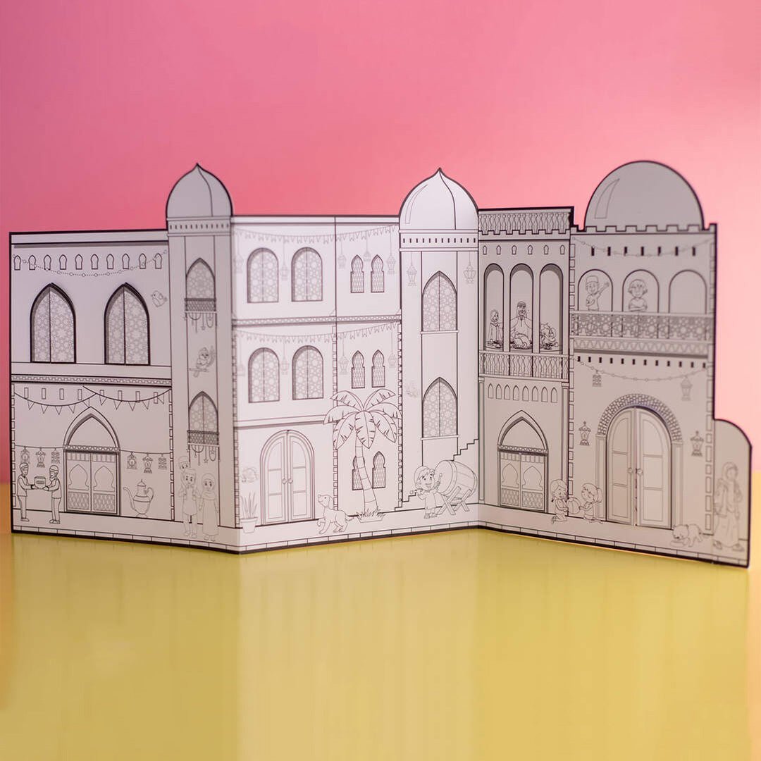 3D Paper Mosque: Build & Color Your Own Mosque - Fun Learning Store